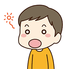 口ポカンとしているイラスト画像